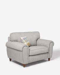 Edgar Fabric Snuggler Chair Silver - thumbnail 3