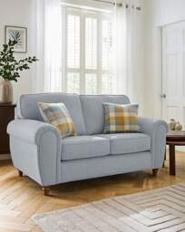 Edgar Fabric 2 Seater Sofa Blue - thumbnail 1