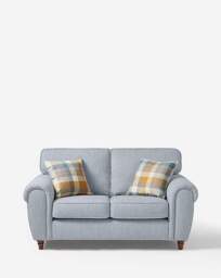 Edgar Fabric 2 Seater Sofa Blue - thumbnail 2