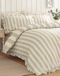 Catherine Lansfield Seersucker Duvet Set Natural - Catherine Lansfield - Size: S KING - thumbnail 2
