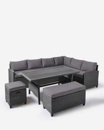 Valencia Corner Dining Set Grey - JD Williams - thumbnail 2