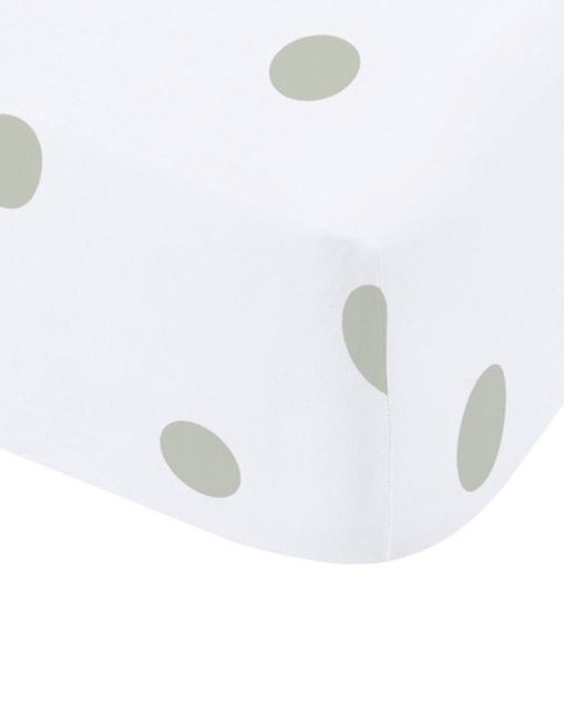 CL Brushed Polka Dot Fitted Sheet GRN Green - Catherine Lansfield - Size: KING - image 1