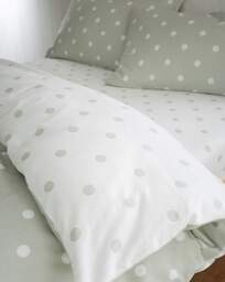CL Brushed Polka Dot Fitted Sheet GRN Green - Catherine Lansfield - Size: KING - thumbnail 3