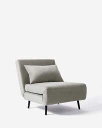 Lena Velvet Chair Bed Grey - JD Williams - thumbnail 4