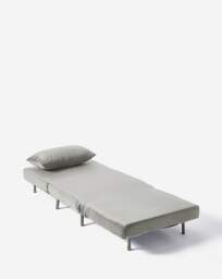 Lena Velvet Chair Bed Grey - JD Williams - thumbnail 3