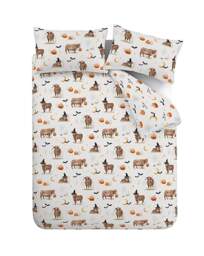 CL Halloween Highland Cow Duvet Set Natural - Catherine Lansfield - Size: DOUBLE - thumbnail 3