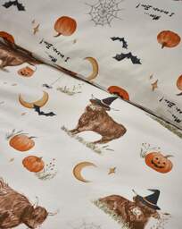 CL Halloween Highland Cow Duvet Set Natural - Catherine Lansfield - Size: DOUBLE - thumbnail 5