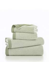 Weave Striped Cotton Towel Sage - Size: Bath Sheet - thumbnail 3