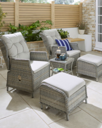 Ravello Reclining Bistro Lounge Set Natural - JD Williams