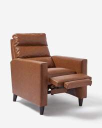 Sutton Faux Leather Recliner Armchair Brown - JD Williams - thumbnail 3