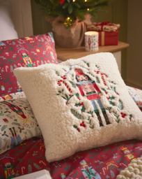 Fleece Nutcracker Cushion Multi - JD Williams - thumbnail 1