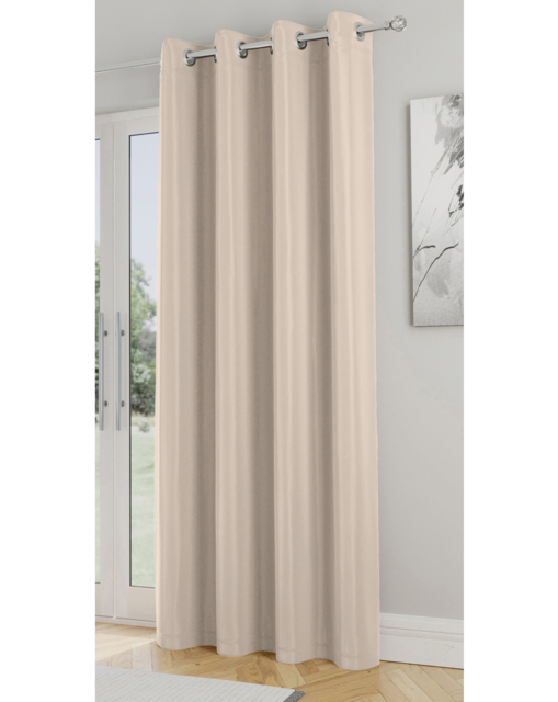 Supersoft Thermal Eyelet Door Curtain Beige - Enhanced Living - Size: 168X214