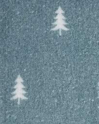 Christmas Trees Faux Mohair Throw Green/White - JD Williams - thumbnail 2