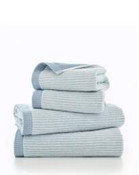 Weave Striped Cotton Towel Blue - Size: Bath Sheet - thumbnail 2