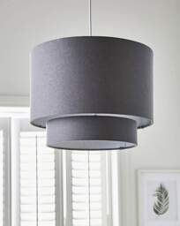 Two Tier Shade 30cm Grey - Searchlight - thumbnail 2