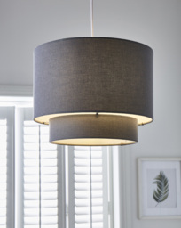 Two Tier Shade 30cm Grey - Searchlight