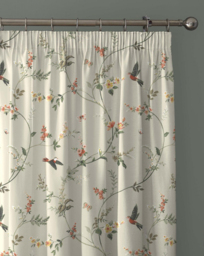 D&D Darnley Pencil Pleat Curtains Coral - Dreams & Drapes - Size: 168 x 229cm