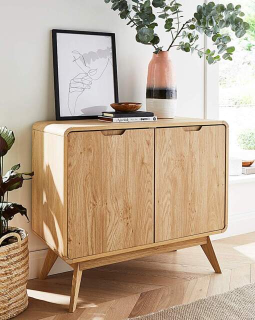 Oslo Compact Sideboard OAK Effect - JD Williams - image 1