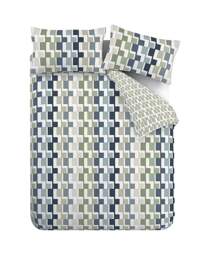 Catherine Lansfield Bryson Geo Duvet Set Blue - Catherine Lansfield - Size: SINGLE - thumbnail 5