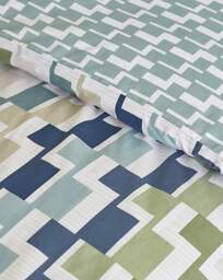 Catherine Lansfield Bryson Geo Duvet Set Blue - Catherine Lansfield - Size: SINGLE - thumbnail 3