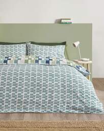 Catherine Lansfield Bryson Geo Duvet Set Blue - Catherine Lansfield - Size: SINGLE - thumbnail 2