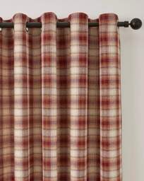Everett Eyelet Curtains RED - Curtina - Size: 168 x 137cm - thumbnail 3
