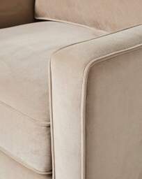 Amy Velvet Oversized Armchair Champagne - JD Williams - thumbnail 4