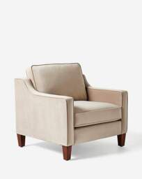 Amy Velvet Oversized Armchair Champagne - JD Williams - thumbnail 2