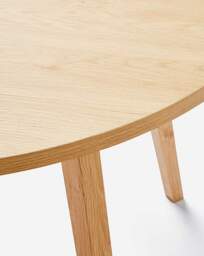 Oslo Table with 4 Emilie Fabric Chairs Oak/Natural - thumbnail 3