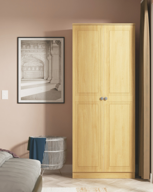 Richmond Ready Assembled 2 Door Wardrobe Warm OAK - Welcome - image 1