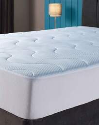 Downland Cooling Mattress Protector White - Downland - Size: SINGLE - thumbnail 4