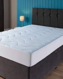 Downland Cooling Mattress Protector White - Downland - Size: SINGLE - thumbnail 3