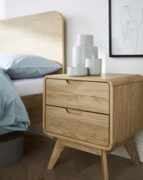 Gray & Osbourn Oslo Bedside Table OAK Effect - Gray & Osbourn