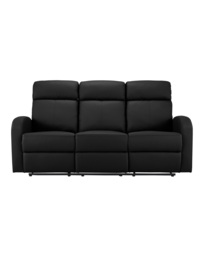 Ramsey 3 Seater Recliner Sofa Black - JD Williams - thumbnail 1