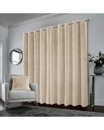 Hampton Velvet Curtain Cream - Enhanced Living - Size: 117 x 183cm - thumbnail 3