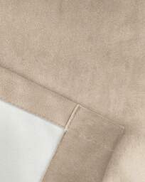 Hampton Velvet Curtain Cream - Enhanced Living - Size: 117 x 183cm - thumbnail 2