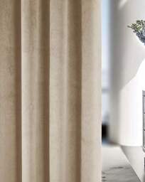 Hampton Velvet Curtain Cream - Enhanced Living - Size: 117 x 183cm - thumbnail 5
