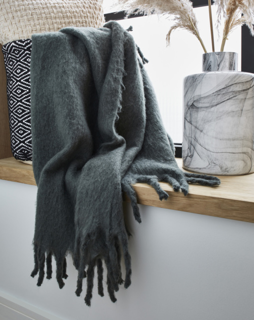 Mohair Effect Throw Green - JD Williams - Size: 125X150 - image 1