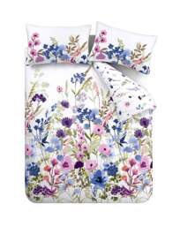 Countryside Floral Duvet Cover Set Blue/Pink - Catherine Lansfield - Size: KING - thumbnail 5