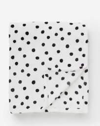 Polka Dot Fleece Throw Monochrome - JD Williams - Size: 130X150 - thumbnail 2