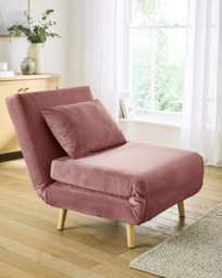 Lena Sofa Bed - Single Pink - JD Williams