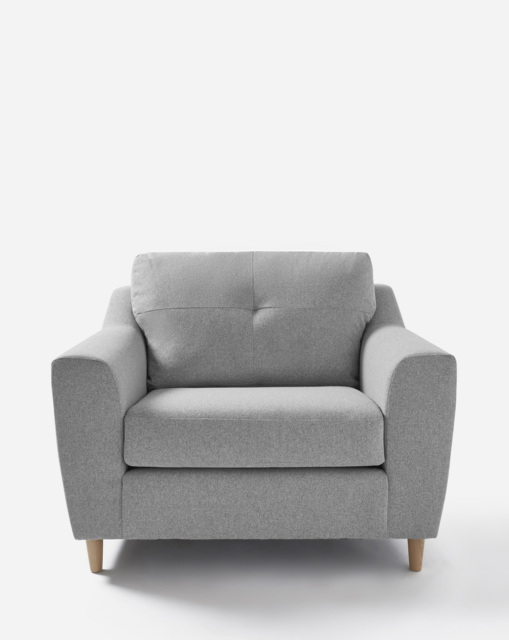 Baxter Fabric Snuggler Chair Silver - image 1