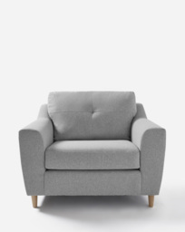 Baxter Fabric Snuggler Chair Silver - thumbnail 1