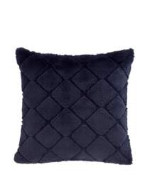Cosy Diamond Cushion Navy - Catherine Lansfield - Size: 43X43 - thumbnail 4