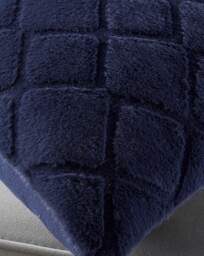 Cosy Diamond Cushion Navy - Catherine Lansfield - Size: 43X43 - thumbnail 3