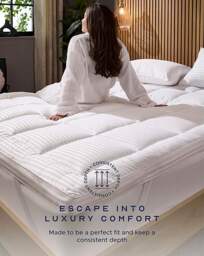 Snuggledown Luxury Mattress Topper 5 cm White - Snuggledown - Size: KING - thumbnail 3