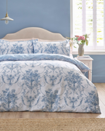 Catherine Lansfield Damask Duvet Set Blue - Catherine Lansfield - Size: S KING