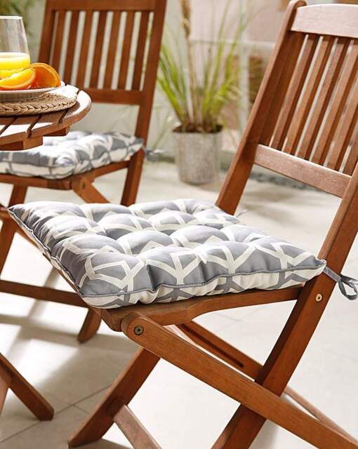 Lennox Outdoor Seat Cushion - Set of 2 Grey - JD Williams - image 1
