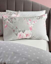 CL Canterbury Duvet Cover Set SUPERK Grey - Catherine Lansfield - Size: S KING - thumbnail 2