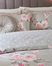 CL Canterbury Duvet Cover Set SUPERK Grey - Catherine Lansfield - Size: S KING - thumbnail 3